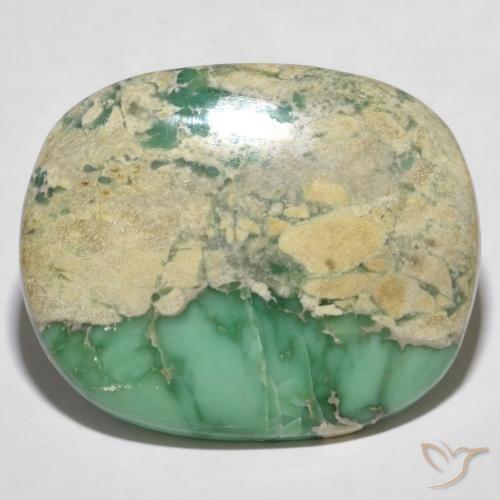 60.66ct Natural Verde medio variscita, Forma Cojín, Opaco