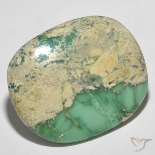 Variscita Verde medio natural de 60.66 ct, Forma Cojín, Opaco