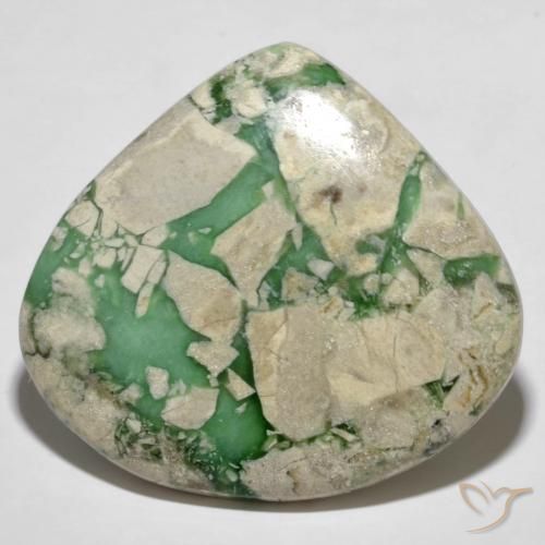 55.35ct Natural Verde medio variscita, En forma de pera, Opaco