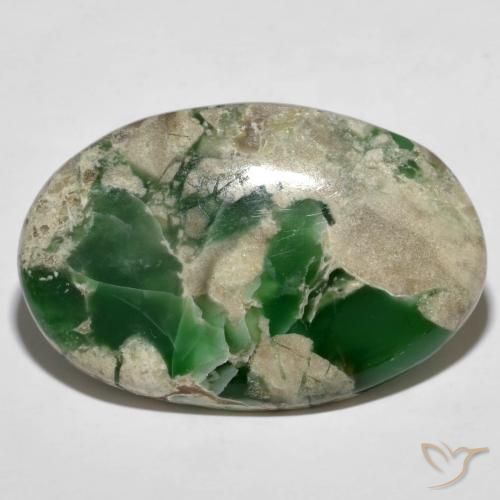 45.60ct Natural Verde medio variscita, Ovalada, Opaco