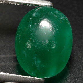 Verdite verde natural de 2,87 ct, transparente, transparente / translúcido
