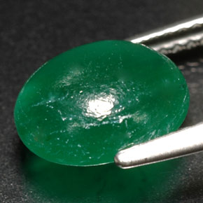 Verdite verde natural de 2,87 ct, transparente, transparente / translúcido