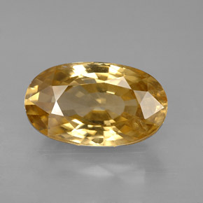 Circón amarillo natural de 6,99 ct, corte óvalo, VS