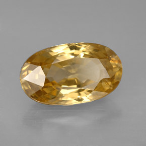 Circón amarillo natural de 6,99 ct, corte óvalo, VS