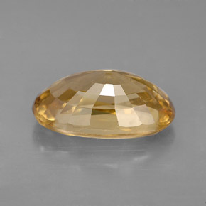 Circón amarillo natural de 6,99 ct, corte óvalo, VS