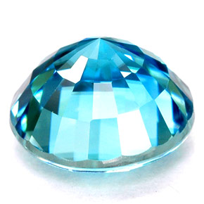 Circón azul natural de 4,43 ct, corte redondo, VVS-VS