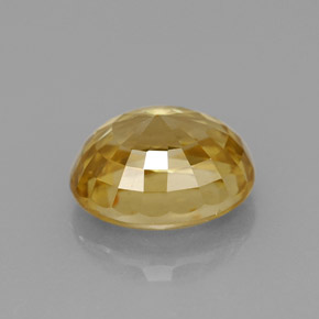 Circón amarillo natural de 3,95 ct, corte óvalo, VS