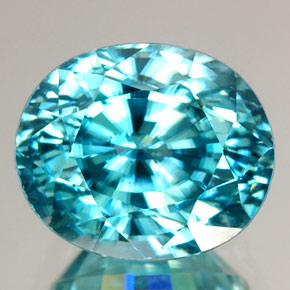 Circón azul natural de 3,54 ct, corte óvalo, VVS