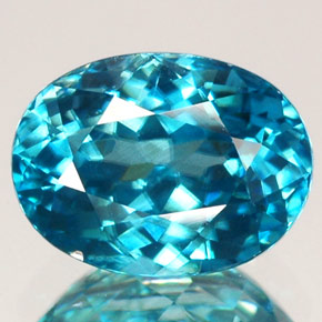 Circón azul natural de 2,49 ct, corte óvalo, VVS-VS