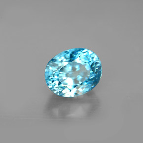 Circón azul natural de 2,66 ct, corte óvalo, VVS-VS