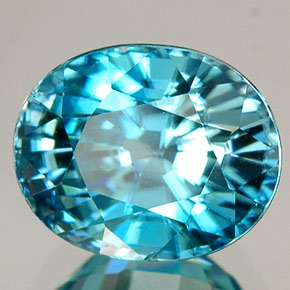 Circón azul natural de 4,20 ct, corte óvalo, VVS