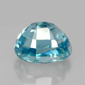 Circón azul natural de 2,92 ct, corte óvalo, VS