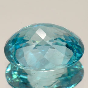 Circón azul natural de 3,29 ct, corte óvalo, VVS