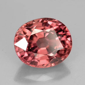 Circón rosa natural de 3,56 ct, corte óvalo, VVS-VS