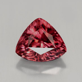 Circón rosa natural de 3,19 ct, trillón, VVS-VS