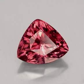 Circón rosa natural de 3,19 ct, trillón, VVS-VS