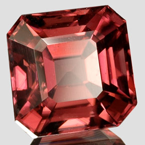 Circón rosa natural de 3,14 ct, corte esmeralda, VVS-VS