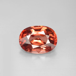 Circón naranja natural de 3,05 ct, corte óvalo, VVS-VS