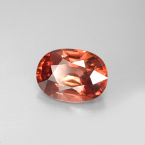 Circón naranja natural de 3,05 ct, corte óvalo, VVS-VS