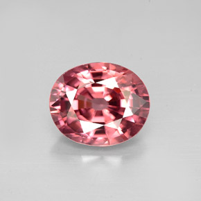 Circón rosa natural de 3,42 ct, corte óvalo, VVS