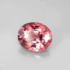 Circón rosa natural de 3,42 ct, corte óvalo, VVS