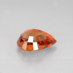 Circón naranja natural de 3,12 ct, en forma de pera, VVS-VS
