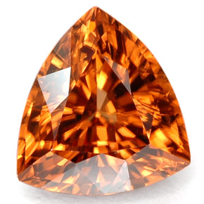 Circón naranja natural de 3,57 ct, trillón, VVS-VS