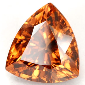 Circón naranja natural de 3,57 ct, trillón, VVS-VS