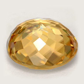 Circón amarillo natural de 6,09 ct, corte redondo, VVS-VS