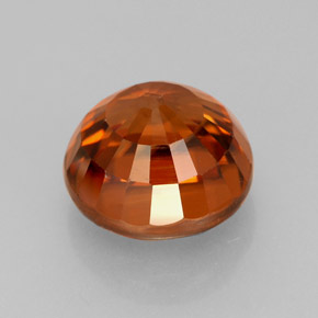 Circón naranja natural de 4,18 ct, corte redondo, VS