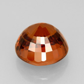 Circón naranja natural de 4,74 ct, corte redondo, VVS-VS