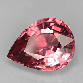 Circón rosa natural de 5,50 ct, en forma de pera, VS