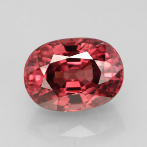 Circón rosa natural de 5,43 ct, corte óvalo, VS