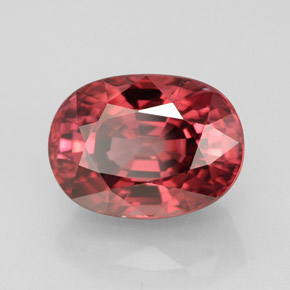 Circón rosa natural de 5,43 ct, corte óvalo, VS