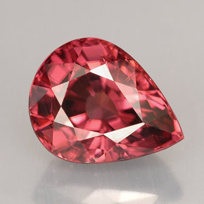 Circón rosa natural de 5,84 ct, en forma de pera, VVS-VS