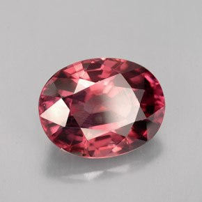 Circón rosa natural de 5,40 ct, corte óvalo, VS