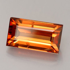 Circón naranja natural de 4,12 ct, baguette, VS