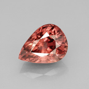 Circón rosa natural de 4,20 ct, en forma de pera, VVS