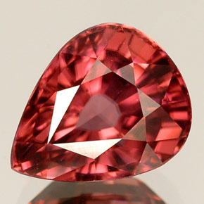 Circón rosa natural de 4,25 ct, en forma de pera, VVS