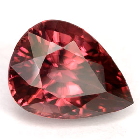 Circón rosa natural de 4,50 ct, en forma de pera, VVS