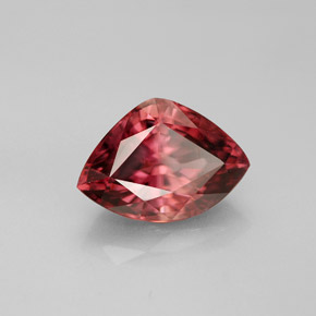 Circón rosa natural de 4,12 ct, forma elegante, VVS