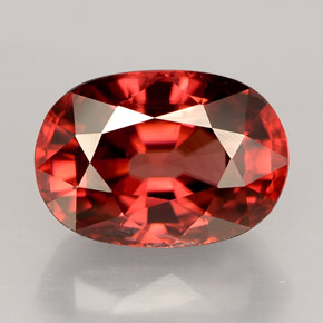 Circón naranja natural de 4,50 ct, corte óvalo, VVS