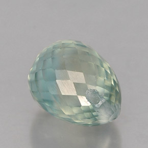 Circón verde natural de 1,82 ct, briolette, VS
