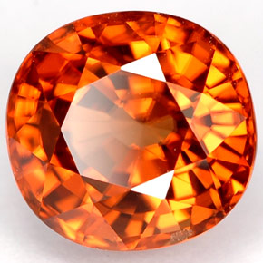 Circón naranja natural de 4,64 ct, corte óvalo, VVS