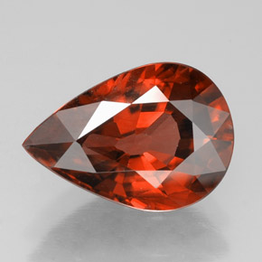 Circón naranja natural de 4,14 ct, en forma de pera, VVS