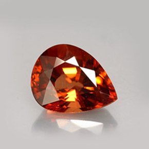 Circón naranja natural de 4,79 ct, en forma de pera, VVS-VS