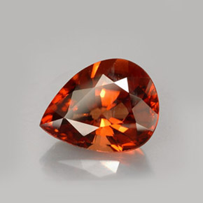 Circón naranja natural de 4,79 ct, en forma de pera, VVS-VS