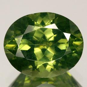 Circón verde natural de 3,64 ct, corte óvalo, VS