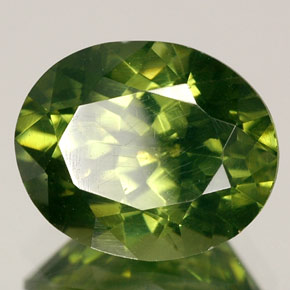 Circón verde natural de 3,64 ct, corte óvalo, VS