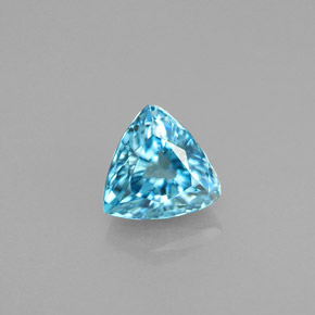 Circón azul natural de 1,61 ct, trillón, VVS-VS